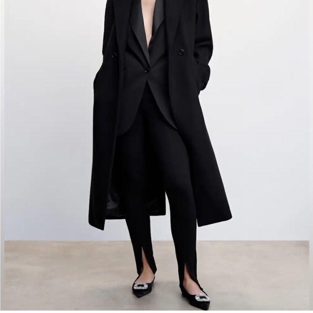 Mango Slim Split Hem Pants